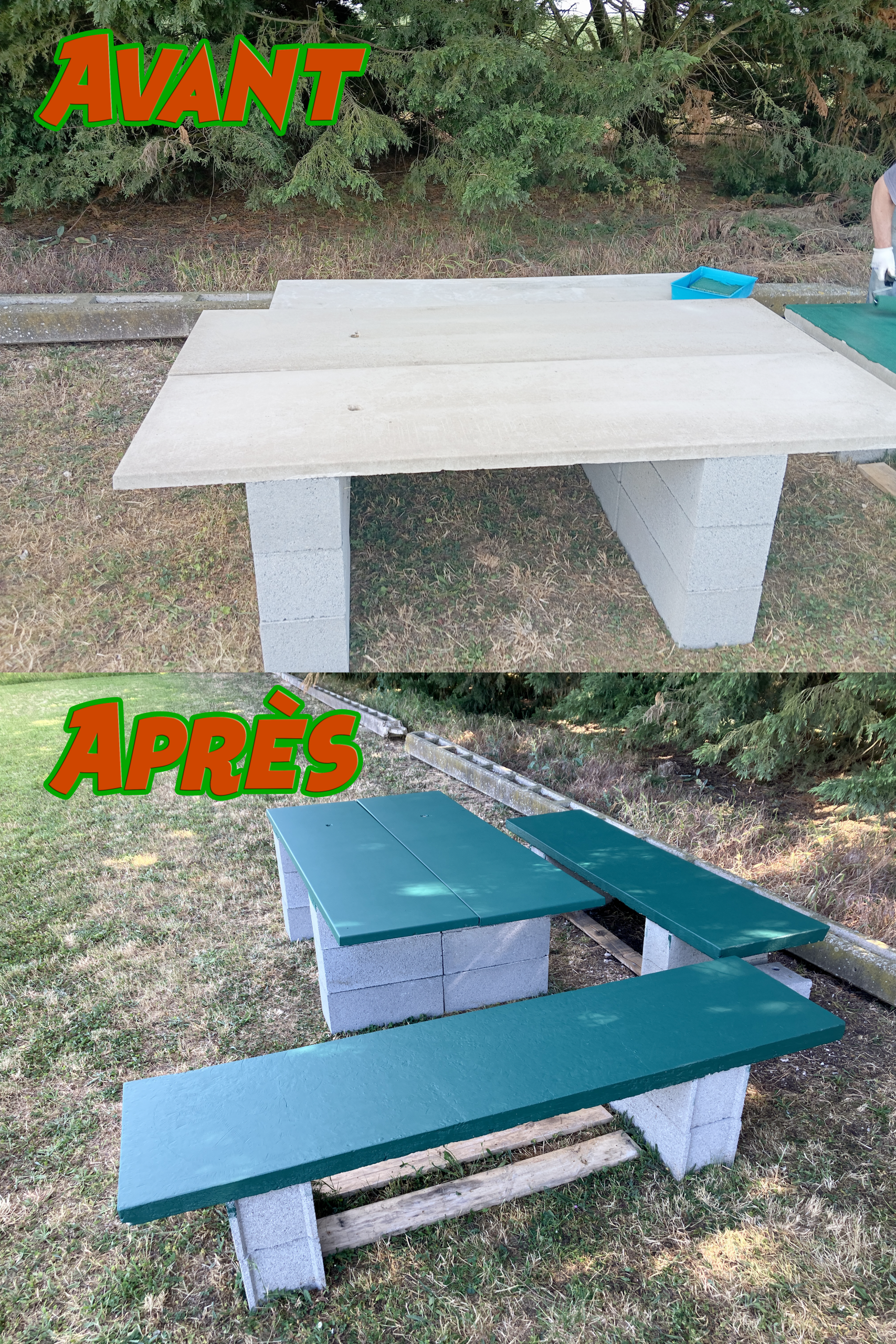 Peinture des tables